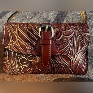 NWT Patricia Nash Tan Tobacco Fields Torri Small Crossbody Bag